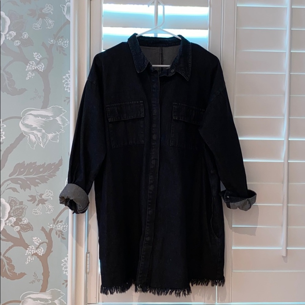 Dark Indigo Denim Mini Dress